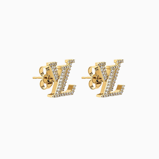 Sparkling Louis Vuitton LV Studs