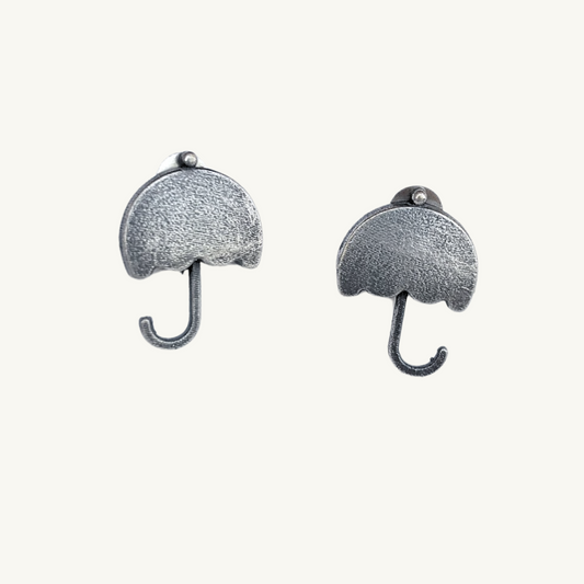 Silver Umbrella Stud Earring