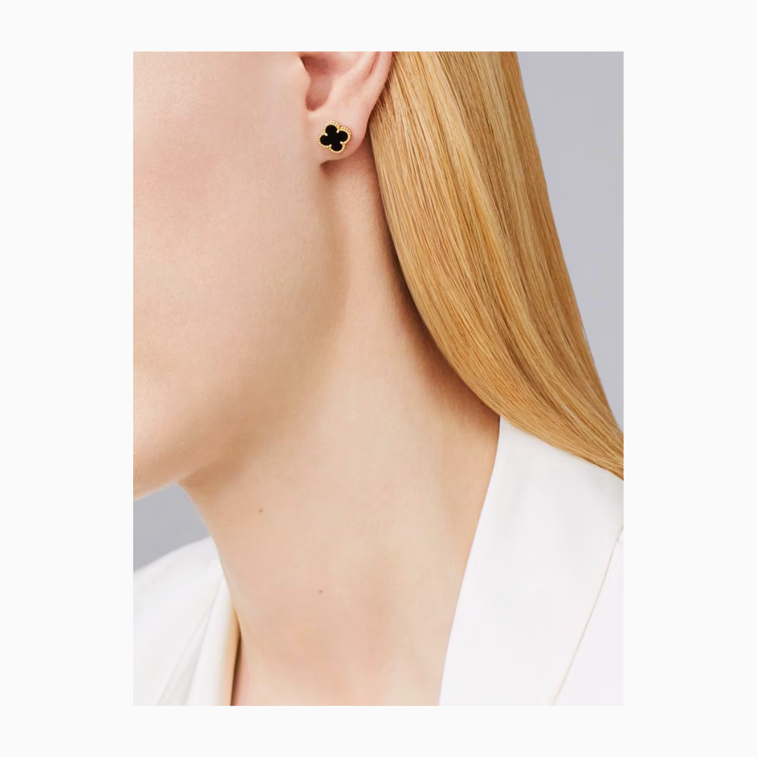 Leaf Clover Stud Earrings