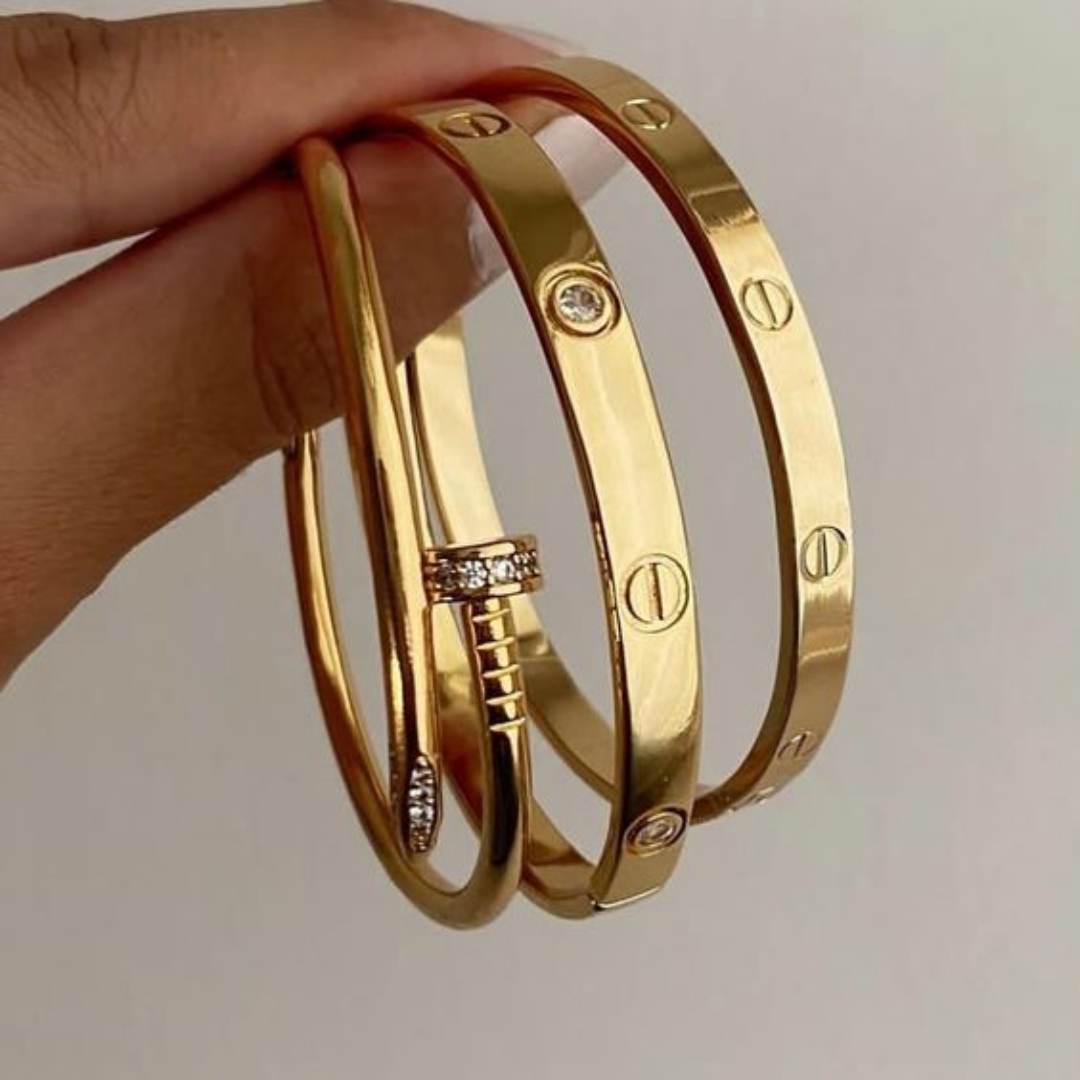 Cartier Love Bangle and Nail Bangle Set