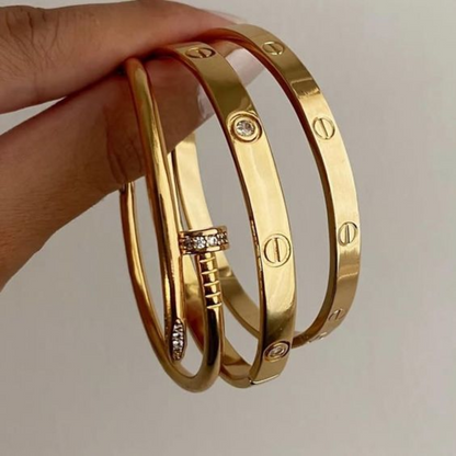 Cartier Love Bangle and Nail Bangle Set