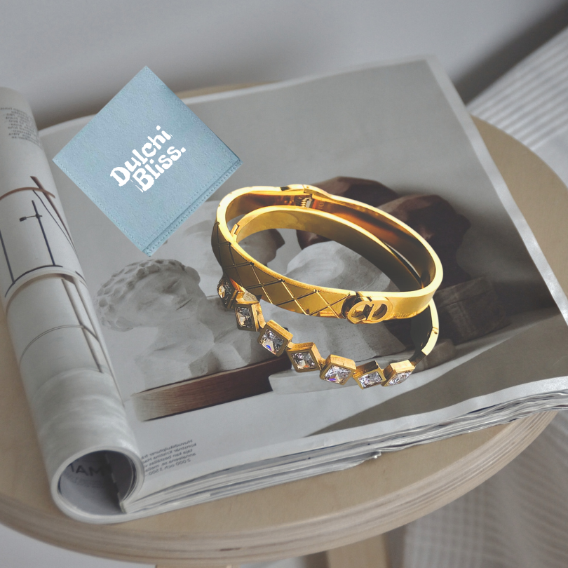 Tarnish-Free White Gemstone Bangle