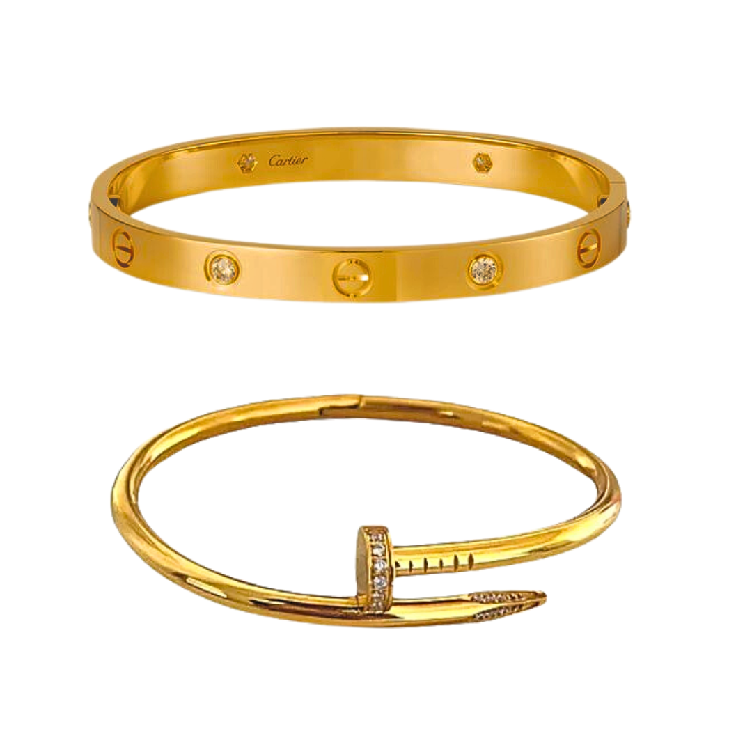 Cartier Love Bangle and Nail Bangle Set