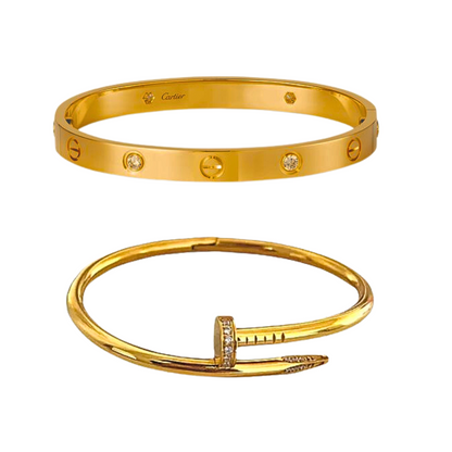Cartier Love Bangle and Nail Bangle Set