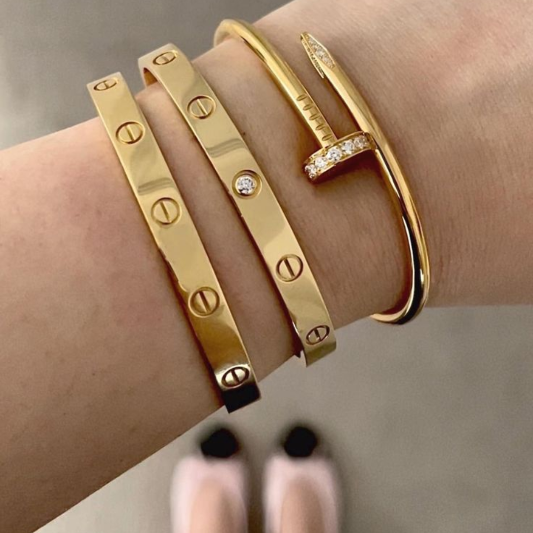 Cartier Love Bangle and Nail Bangle Set