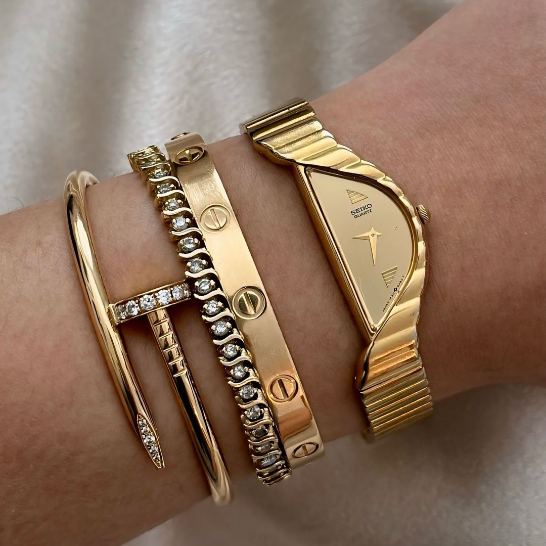 Cartier Love and Nail Bangle Set