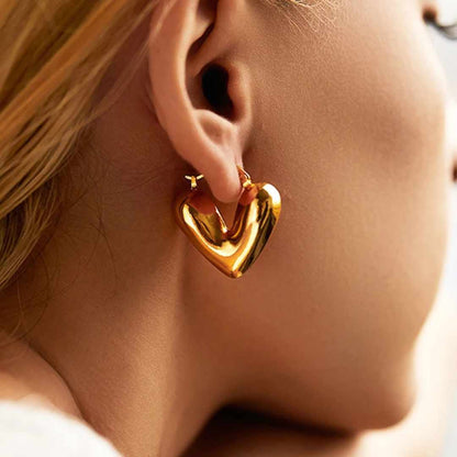 Heart Hoop Earrings