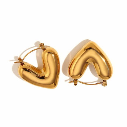 Heart Hoop Earrings
