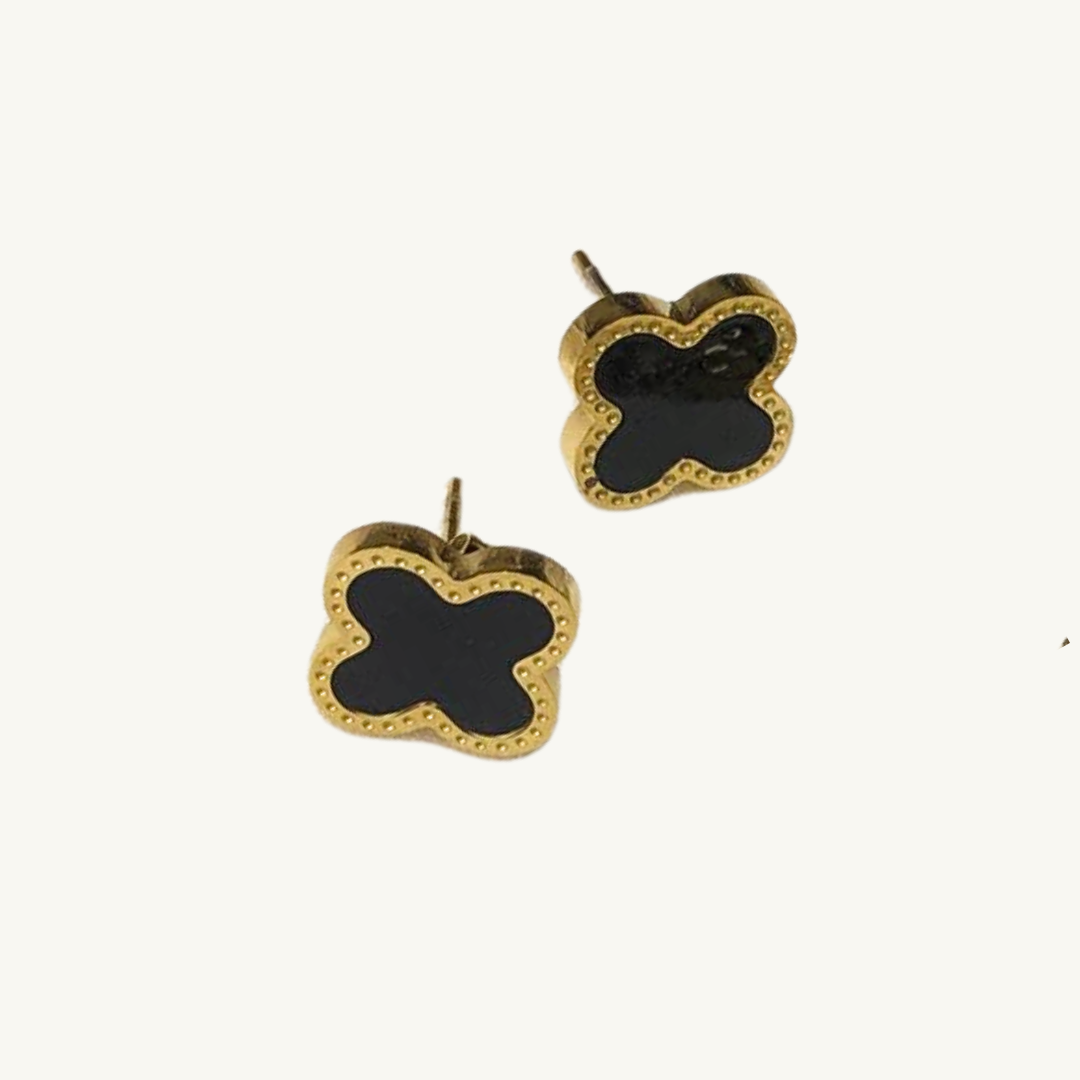 Leaf Clover Stud Earrings