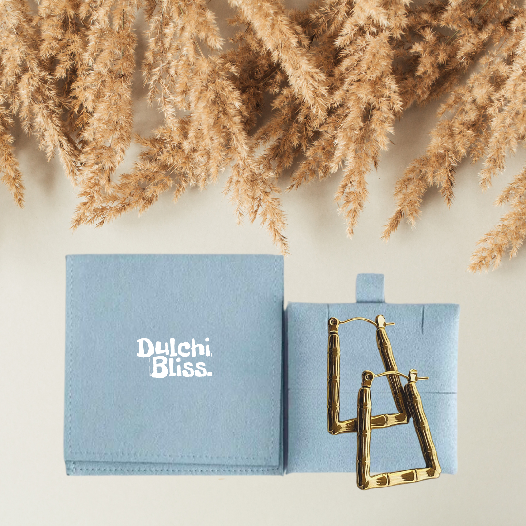 Bold SquareTextured Chunky Hoops