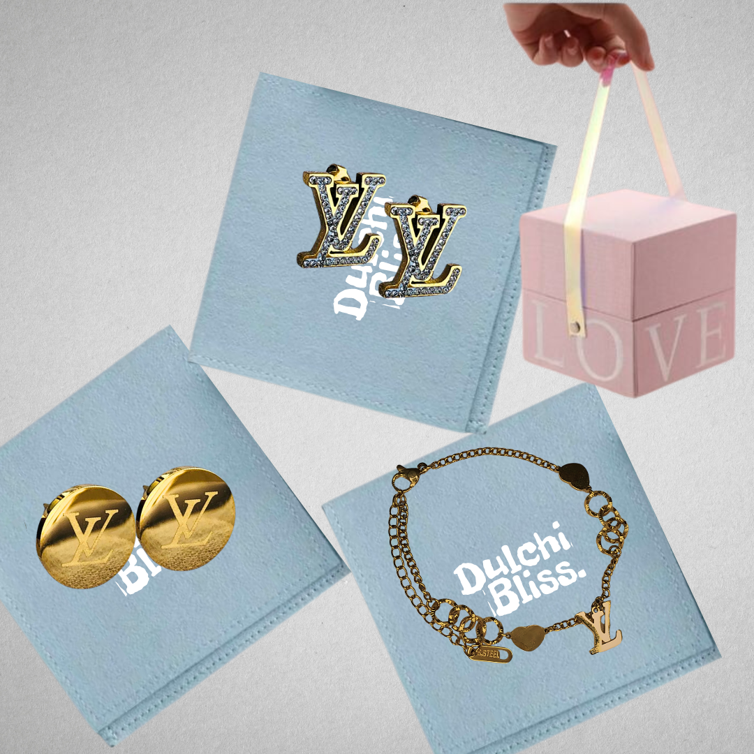 Louis Vuitton-Inspired Jewelry Set Bundle